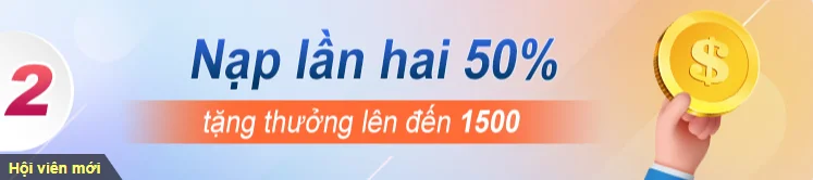 second deposit bonus 50%
